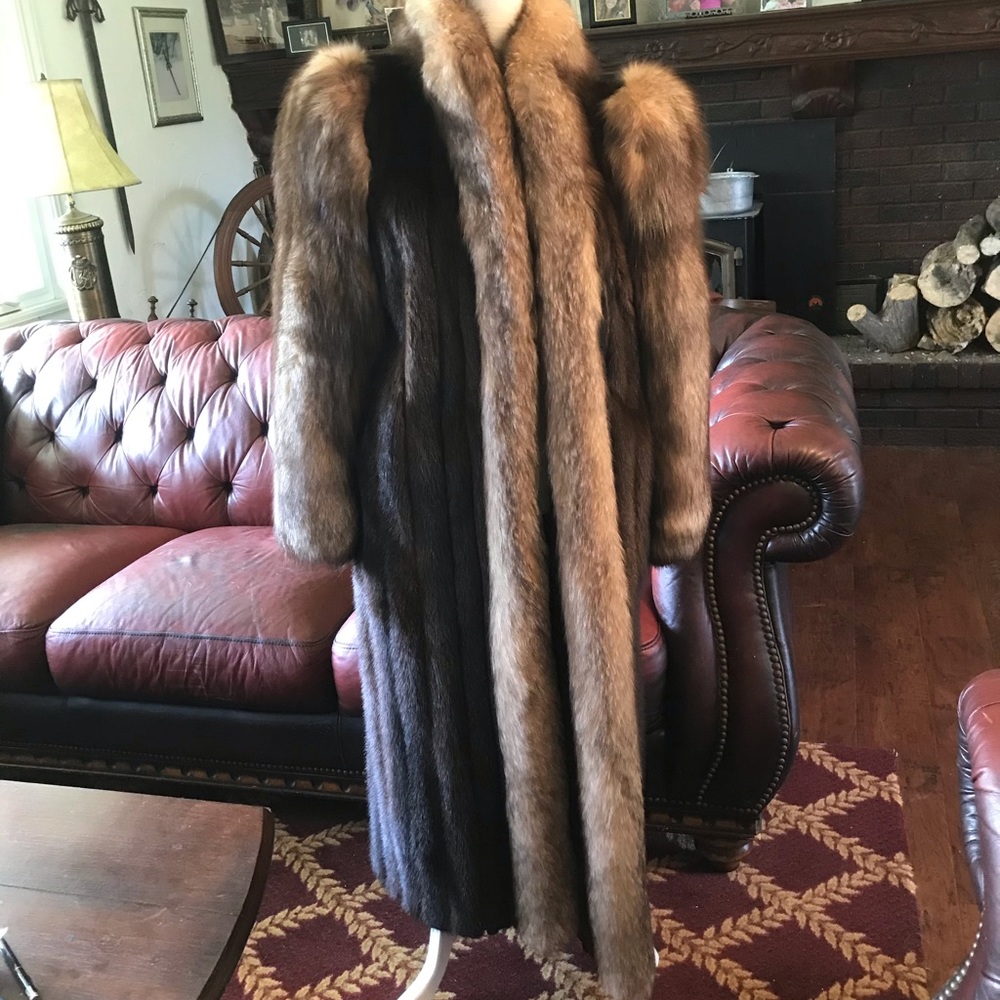 Full length mafia mink coat